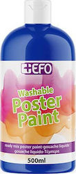 +Efo Poster Paint Tempera Colour Paint Bottle 500ml Blue