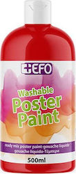 +Efo Poster Paint Tempera Farben Rot in Flasche 500ml 1Stück 385505