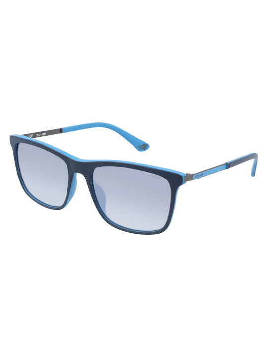 Police Record 1 Sonnenbrillen mit Blau Rahmen SPLA56 WTRX