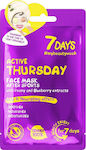 7DAYS Active Thursday Gesichtsmaske für das Gesicht für Feuchtigkeitsspendend 28gr