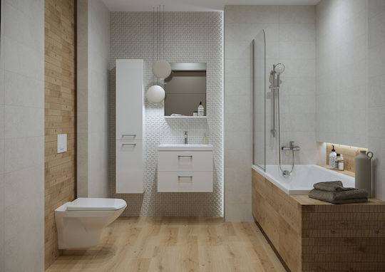 Cersanit Lara 1200289 Badezimmer-Säulenschrank Boden 30x25x150cm Weiße