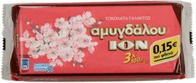 ION Αμυγδάλου Σοκολάτα Γάλακτος αμύγδαλο 100gr 3τμχ