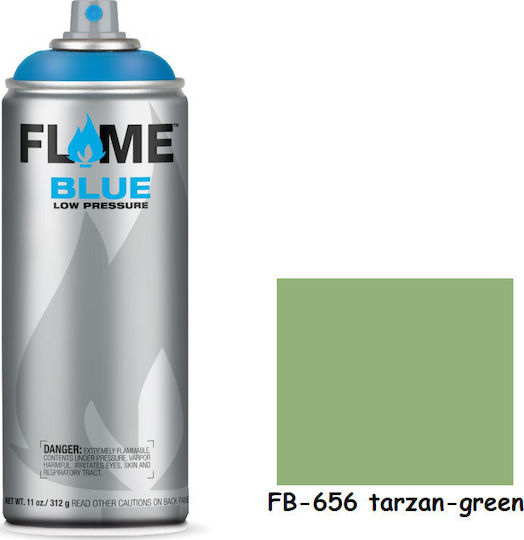 Flame Paint Σπρέι Βαφής FB Ακρυλικό με Ματ Εφέ Tarzan Green 400ml