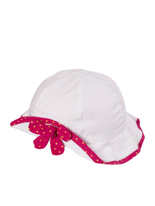 Children's Bucket Hat Cotton Girl White