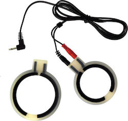 Rimba Electro Cock Rings Bi-Polar pentru Electro-stimulare în Culoarea Negru 7870