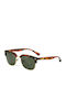 Chpo Rium Sunglasses with Brown Tartaruga Frame and Green Lens 16131IB