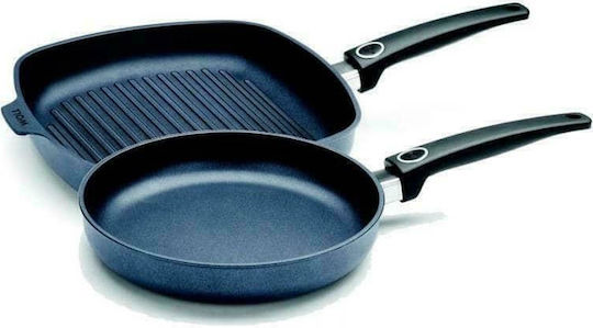 Woll Diamond Lite Set De Tigăi Din Aluminiu Turnat Albastru Cu Acoperire Din Piatră 2 Piese