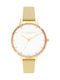 Olivia Burton Rainbow Bezel Ceas de Damă cu Auriu Curea din Piele