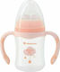 Kikka Boo Plastic Bottle Cloud Anti-Colic with Silicone Nipple for 3+ months Peach 180ml 1pcs