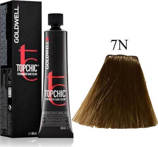 Goldwell Topchic Permanent Hair Color Βαφή Μαλλιών 7N Ξανθό Μεσαίο Φυσικό 60ml