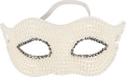 Cottelli Collection Eyemask With Pearls BDSM Маска в Бял Цвят 24802802001