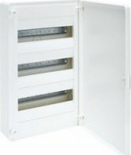 Hager Gοlf Wall mounted 12-Elements Fuse Box with 3 Rows W281.5xH501.5xD98.5mm VS312PA