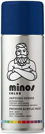 Minos Spray Spray Paint Acrylic with Shiny Effect Gentian Blue RAL 5010 400ml