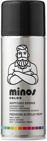 Minos Spray Spray Paint Acrylic with Shiny Effect Traffic Black RAL 9017 400ml