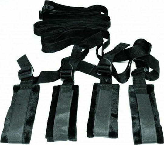 Sportsheets Sex & Mischief Bed Bondage Restraint Kit Σετ για Δέσιμο στο Κρεβάτι σε Μαύρο Χρώμα