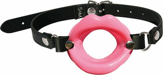Sportsheets Sex & Mischief Silicone Lips Mouth Gag Cagulă în Culoare Roz