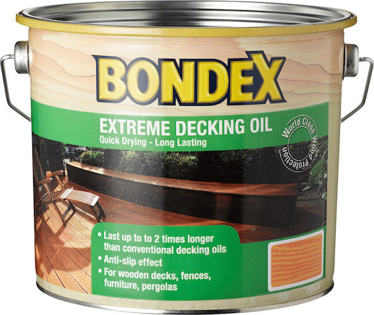 Bondex Extreme Decking Oil Λάδι Εμποτισμού Νερού 900 Άχρωμο Ματ 2.5lt
