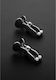 Triune Balls Pincher Nipple Clamps Cleme pentru Sfârcuri în Culoare Gri