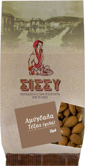 Sissynuts Raw Texas Kavala Almonds Raw Shelled Unsalted 250gr