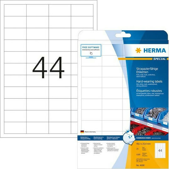 Herma 1100 Selbstklebende A4-Etiketten 48.3x25.4mm