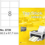 Topstick 800 Self-Adhesive Rectangular A4 Labels 96.5x67.7mm