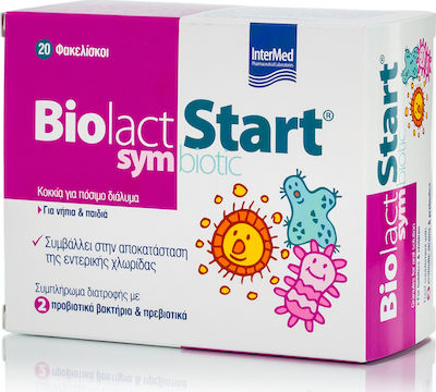 Intermed Biolact Start Symbiotic cu Probiotice și Prebiotice pentru Copii și Bebeluși 20 pliculețe