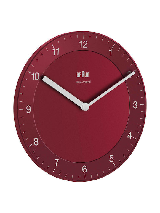 Braun BC 06 R-DCF Wanduhr Metallisch Rot Ø20cm BRA-