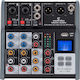 Soundsation MIOMIX 202M Analoge Konsole 4.0 Kanäle mit Phantom Power & 2 XLR-Eingänge