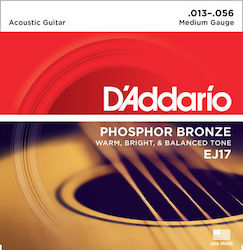 Daddario Medium EJ17 Χορδές 13 - 56" Ακουστικής Κιθάρας