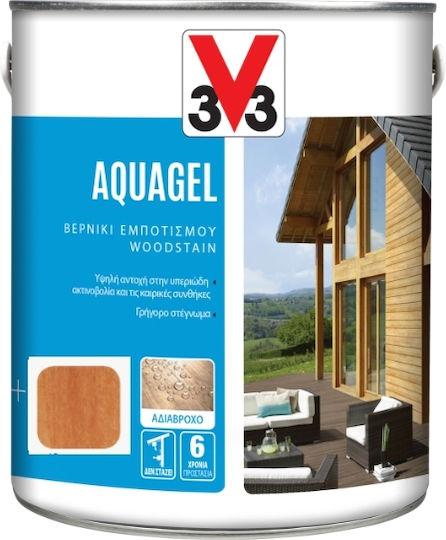 V33 Aquagel Woodstain Пропитка за Вода Орегон Сатен 750мл