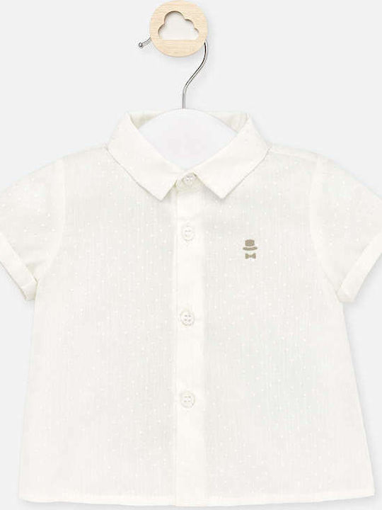 Mayoral Kids One Color Shirt Short Sleeve White