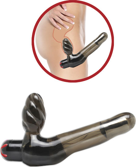Pipedream Fetish Fantasy Series Vibrating Strapless Strap-On Strapless Strap On με Dildo 18cm με Δόνηση σε Μαύρο Χρώμα
