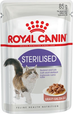 Royal Canin Sterilised Nasses Katzenfutter für Katze in Beutel 6x85gr