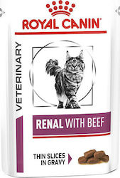 Royal Canin Renal Nasses Katzenfutter für Katze in Beutel mit Rindfleisch 85gr 3612010