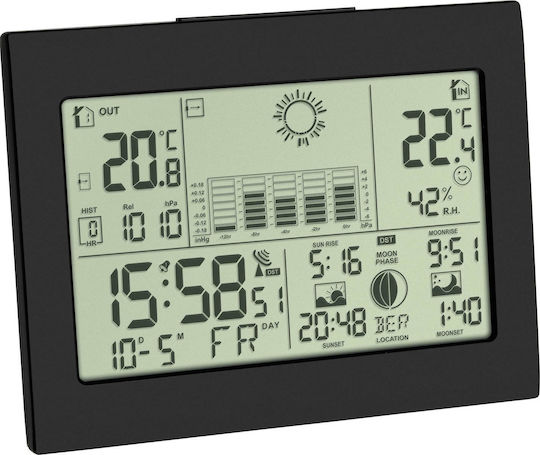 TFA Horizon Wireless Digital Weather Station Wall Mounted / Tabletop Black