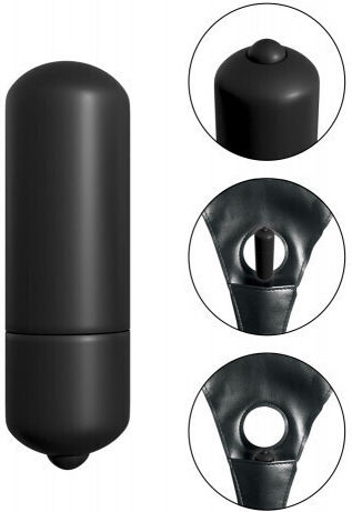Pipedream Fetish Fantasy Series Vibrating Strap-On For Him Harness with Dildo 13cm and Vibration in Black Color
