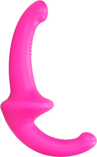 Shots Ouch Strapless Strapon Silicone με Διπλό Dildo 22cm σε Ροζ Χρώμα