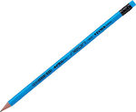 Lyra Neon Pencil HB with Eraser Blue