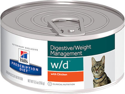 Hill's PD Feline w/d Wet Food for Adult Cats for Diabetes In Can with Chicken 1pc 156gr