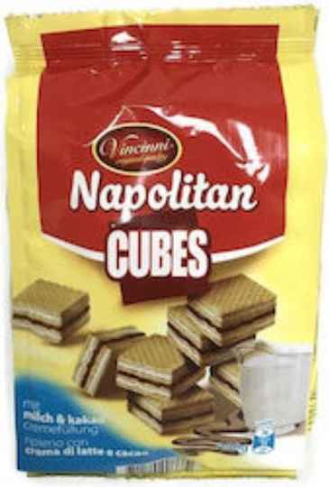Vincinni Napolitan Cubes Mini Γκοφρέτα Γάλακτος με Γάλα & Κρέμα Κακάο 250gr