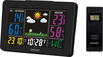 Denver WS-540 S0425122 Drahtlos Wetterstation Digital Tischplatte Schwarz