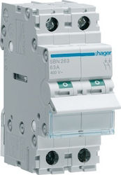 Hager Rail Switch 400V 63A