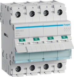 Hager Превключвател За DIN Шина 400V 63A