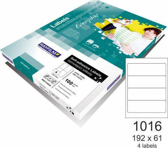 Rayfilm 400 Selbstklebende A4-Etiketten Everyday 192x61mm