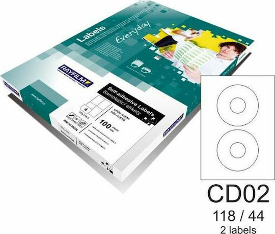 Rayfilm 200 Etichete autoadezive A4 Rotunde 118mm