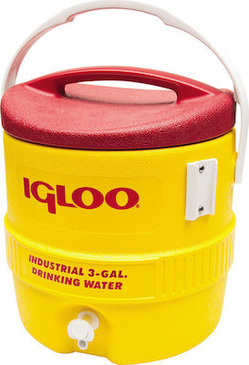 Igloo Industrial Behälter mit Wasserhahn Thermosflasche Kunststoff Gelb 11lt mit Handgriff 41427