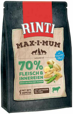 Rinti Max-i-Mum 1kg Dry Food Grain Free for Adult Dogs with Meat