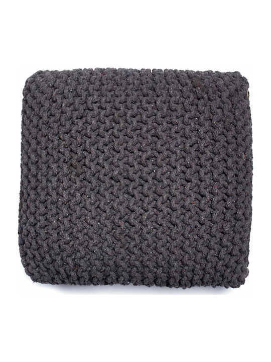 Bean Bag Stool Poof Dexter Coal 45x45x20cm