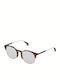 Police Sunglasses with Brown Frame and Gray Lens SPL738 758R