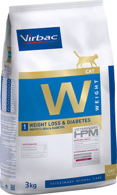 Virbac Weight Loss & Diabetes Katzen-Trockenfutter mit Huhn / Schweinefleisch 3kg